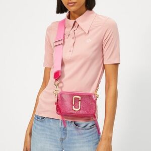 Marc Jacobs Pink Glitter multi jelly snapshot Crossbody Bag